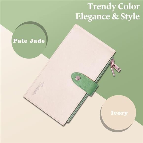 RFID Wallet Women Bifold Multi Card Wallet Case with Zipper Pocke - Picture 2 of 7